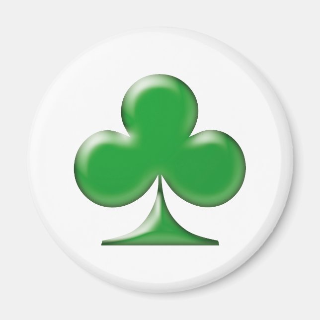 Irish Green Clover Kleeblatt Magnet (Vorne)