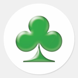 Irish Green Clover Kleeblatt Runder Aufkleber
