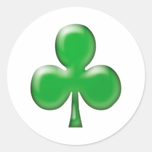 Irish Green Clover Kleeblatt Runder Aufkleber