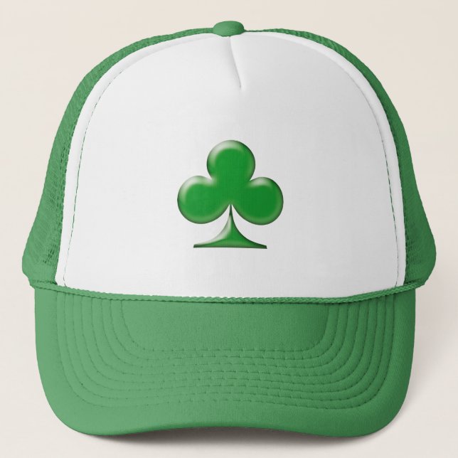 Irish Green Clover Kleeblatt Truckerkappe (Vorderseite)
