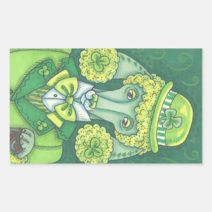 IRISH GREEN FRANZÖSISCHES POODLE, HUNDERSCHRANKE * RECHTECKIGER AUFKLEBER