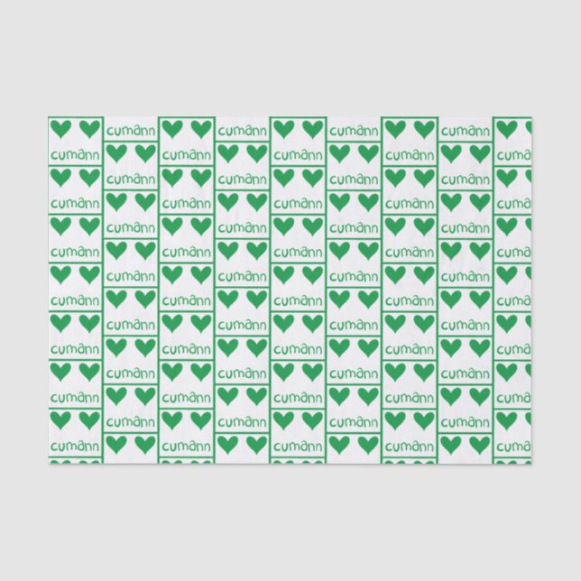 Irish Green Hearts Seidenpapier (Vorderseite)