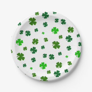 Irish Green Kleeblatts St Patricks Day Party Plate Pappteller