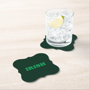 Irish Green moderne Typografie Saint Patrick's Day Untersetzer