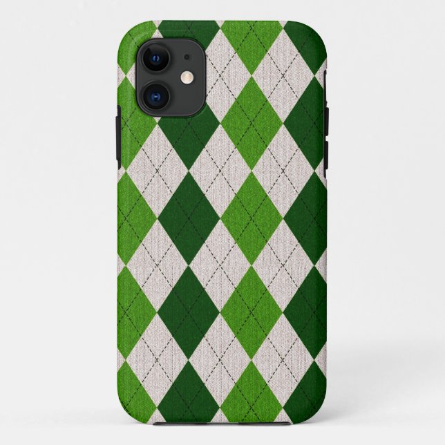Irish Green Raute Case-Mate iPhone Hülle (Rückseite)