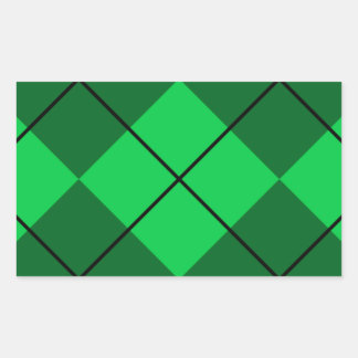 Irish Green Raute Rechteckiger Aufkleber
