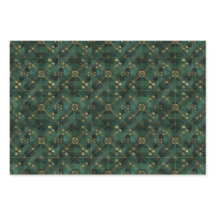 Irish Green St Patrick Tartan Kariertes Set 1