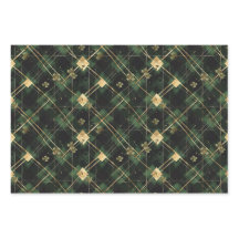 Irish Green St Patrick Tartan Kariertes Set 2