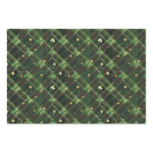 Irish Green St Patrick Tartan Kariertes Set 3