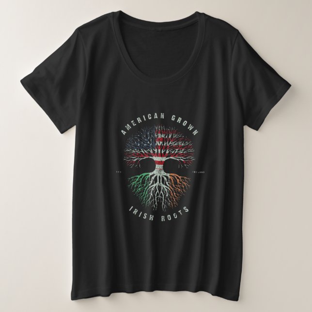 Irish Groot Ireland Flag Green Irish Große Größe T-Shirt (Design vorne)