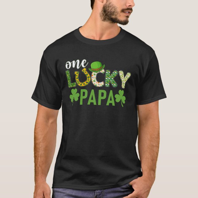Irish Group Matching One Lucky Papa St Patrick s D T-Shirt (Vorderseite)