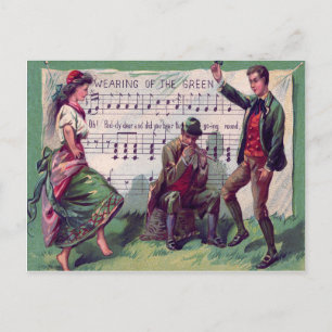 Irish Gypsy beim Tragen des grünen Jigs Postkarte