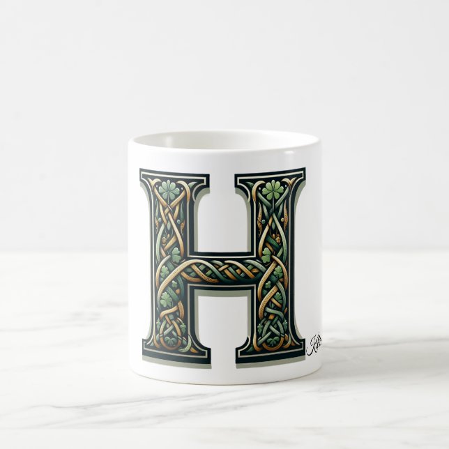 Irish H Monogram Coffee Mug (Centre)