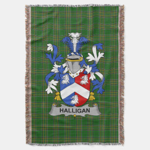 Irish Halligan oder O_Halligan Coat of Arms Family Decke