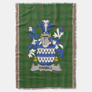 Irish Hamill Coat of Arms Familienwappen Irland Decke