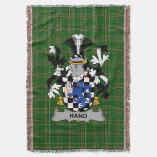 Irish Hand oder McClave Coat of Arms Familienwappe Decke