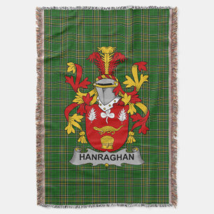 Irish Hanraghan oder O_Hanraghan Coat of Arms Fami Decke