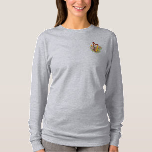 Irish Harp Besticktes Langarmshirt