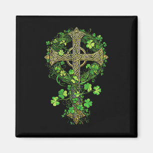 Irish Harp Celtic Cross Knot Clover St Kleeblatt Magnet
