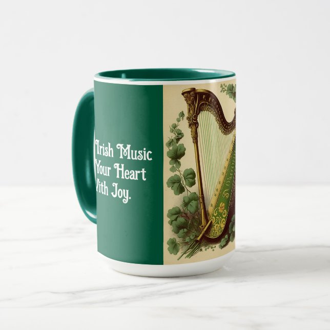 Irish Harp Combo Mug Tasse (Vorderseite Links)