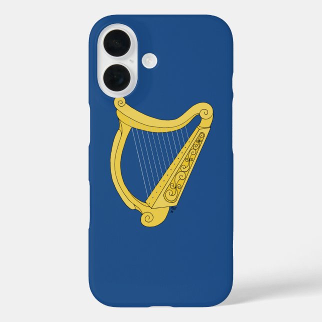 Irish Harp iPhone 16 Hülle (Rückseite)