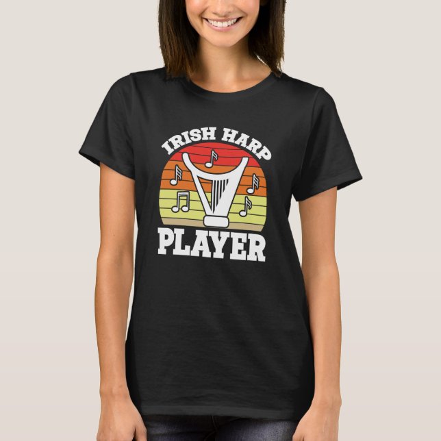 Irish Harp Player Harp T-Shirt (Vorderseite)
