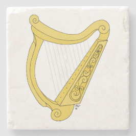 Irish Harp Steinuntersetzer
