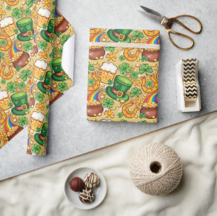 Irish Hat and Coins Geschenkpapier
