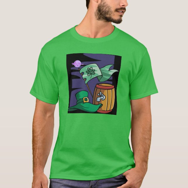Irish Hat & Flag Kleeblatt Green Men's T - Shirt (Vorderseite)