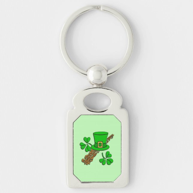 Irish Hat Green Schlüsselanhänger (Vorderseite)