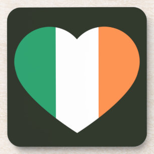 Irish Heartflag Plastic Untersetzer mit Cork cn