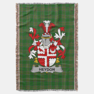 Irish Heydon Coat of Arms Familienwappen Irland Decke