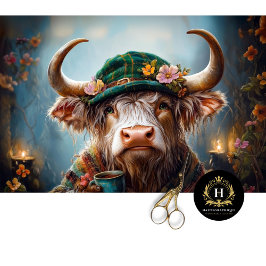 Irish Highland Cow Rustic Boho Farmhouse Decoupage Seidenpapier