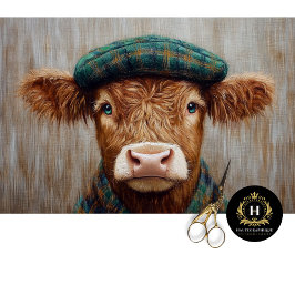Irish Highland Cow Rustic Boho Farmhouse Decoupage Seidenpapier