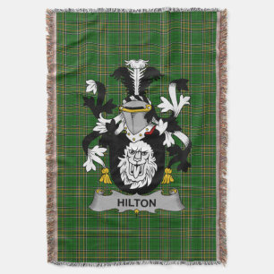 Irish Hilton Coat of Arms Familienwappen Irland Decke