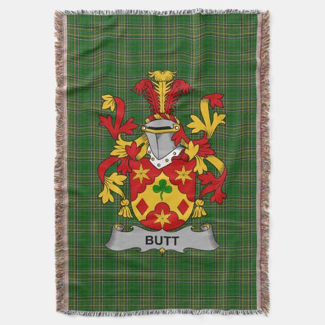 Irish Hintern Coat of Arms Familienwappen Irland Decke (Vorderseite Vertikal)