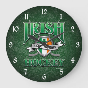 Irish Hockey Große Wanduhr