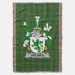 Irish Holmes Coat of Arms Familienwappen Irland Decke