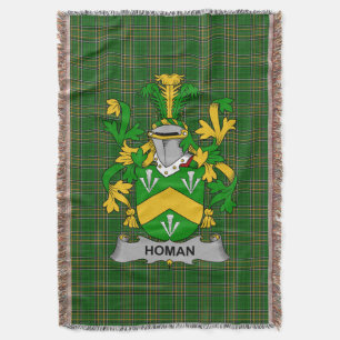 Irish Homan or Howman Coat of Arms Familienwappen Decke