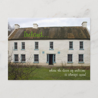 Irish home: Our door is always open postcard Postkarte