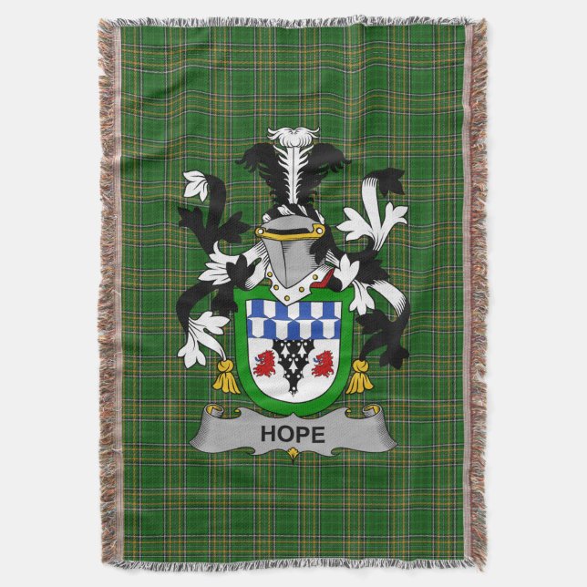 Irish Hope Coat of Arms Familienwappen Irland Decke (Vorderseite Vertikal)