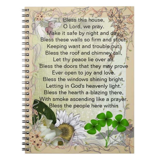 Irish House Blessing Notebook Notizblock (Vorderseite)