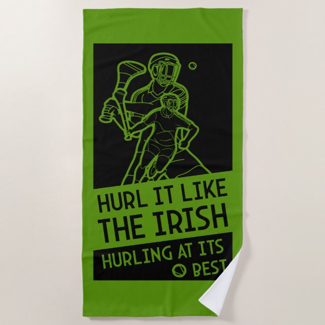 Irish Hurling Sport Strandtuch (Vorderseite)