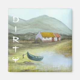 Irish Hütte Dishwasher Magnet DIRTY von Bonhovey