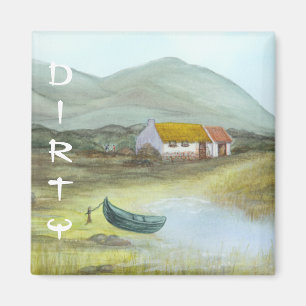 Irish Hütte Dishwasher Magnet DIRTY von Bonhovey