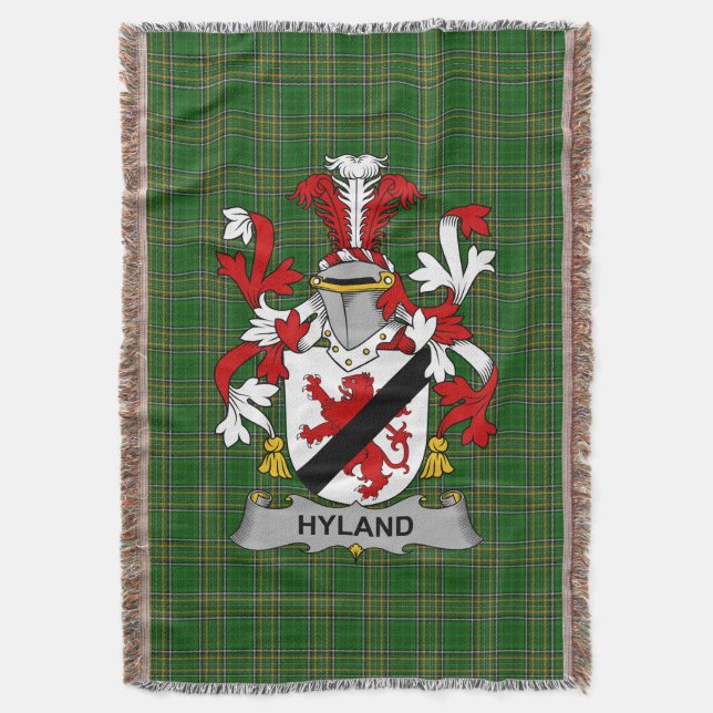 Irish Hyland oder O_Hyland Coat of Arms Family Cre Decke (Vorderseite Vertikal)