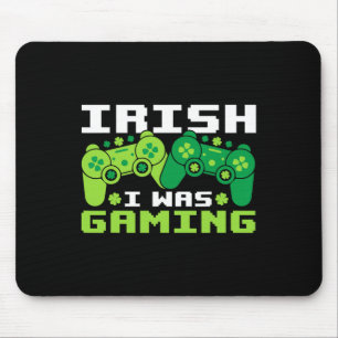 Irish I Gaming Funny St Patricks Day Gamer Boy Mousepad