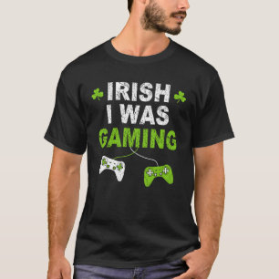 Irish I Gaming St Patricks Day Gamer Boys Men Men T-Shirt