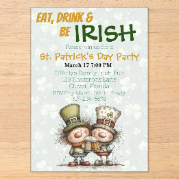 Irish‑Inspired St. Patrick’s Day Party Acryleinladungen