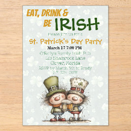 Irish‑Inspired St. Patrick’s Day Party Acryleinladungen